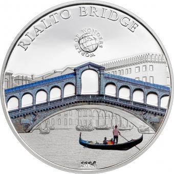 5 $ 2014 Palau - World of Wonders - Rialto Bridge 