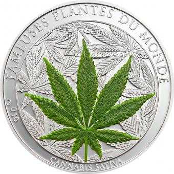 1000 Francs 2010 Benin - Duftmünze - Cannabis Sativa 